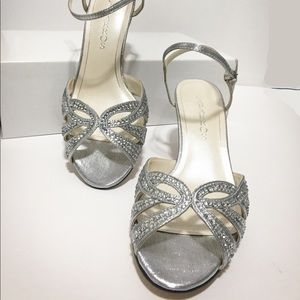 Caparros short heel prom shoes